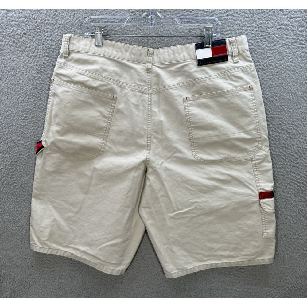 Vintage Tommy Hilfiger Shorts Mens 38 Tan Carpenter Baggy Grunge Skater 90s Y2K